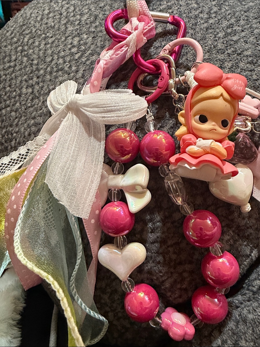 Love beads for phone or backpack